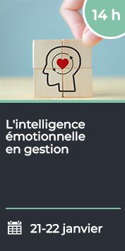 L'intelligence émotionnelle en gestion Catégorie : (Séminaire de 2 jours)